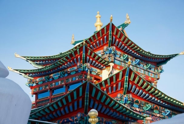 Fototapete Asiatische Tempel